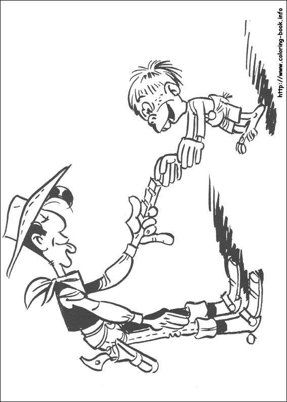 Lucky Luke coloring picture